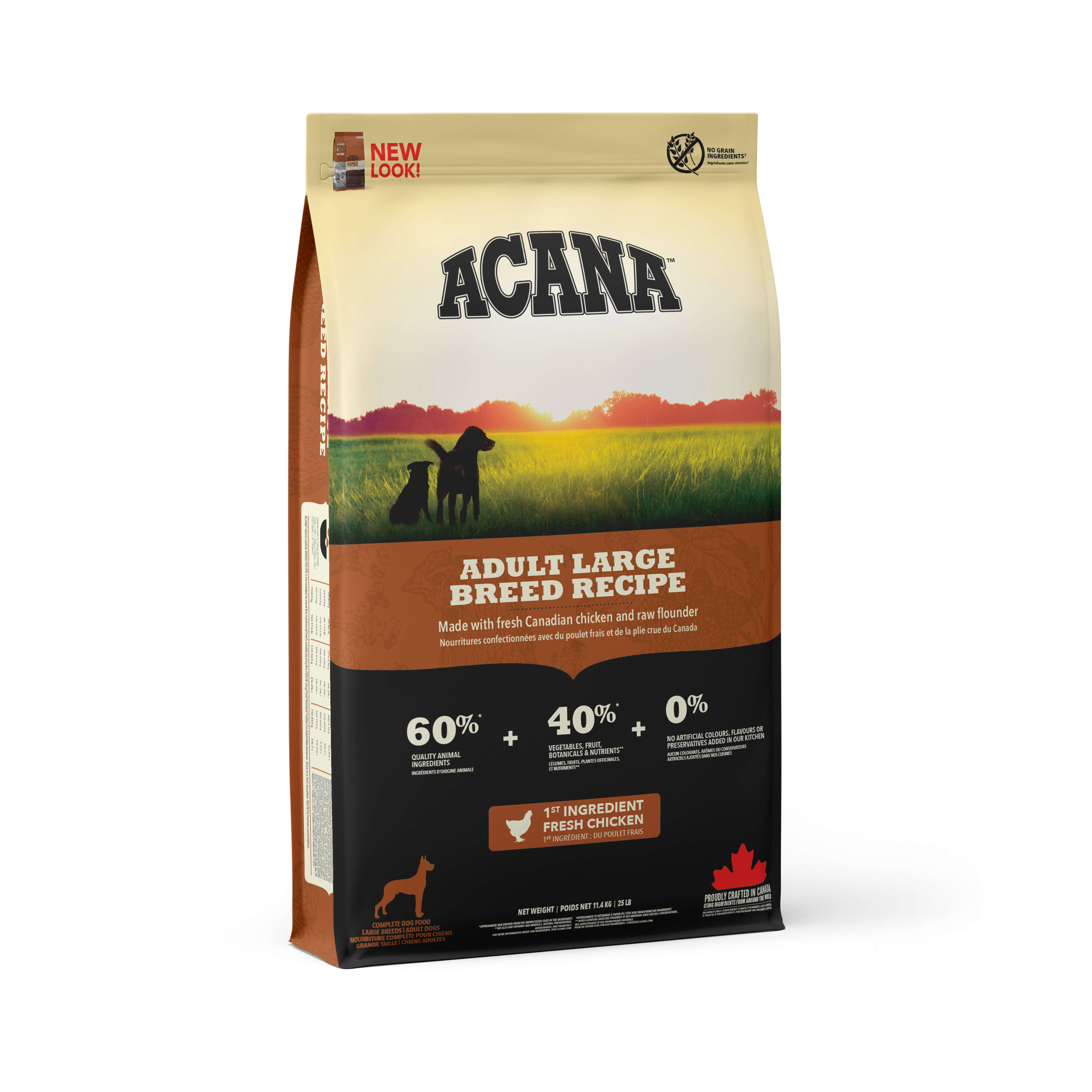 並行輸入品アカナ2個セットアダルトラージブリード レシピ 大型成犬用 11.4kg×2入